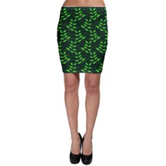 Branches Nature Green Leaves Sheet Bodycon Skirt