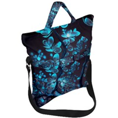 Art Ai Generated Cherry Blossom Blossoms Fold Over Handle Tote Bag