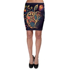 Ai Generated Apple Foliage Bodycon Skirt by Ravend