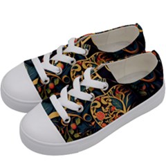 Ai Generated Apple Foliage Kids  Low Top Canvas Sneakers by Ravend
