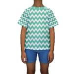 Chevron Pattern Gifts Kids  Short Sleeve Swimwear