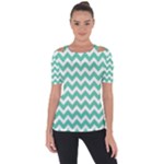 Chevron Pattern Gifts Shoulder Cut Out Short Sleeve Top