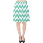 Chevron Pattern Gifts Velvet High Waist Skirt