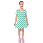Chevron Pattern Gifts Kids  Short Sleeve Velvet Dress