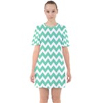Chevron Pattern Gifts Sixties Short Sleeve Mini Dress
