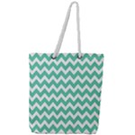 Chevron Pattern Gifts Full Print Rope Handle Tote (Large)