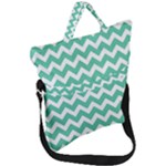 Chevron Pattern Gifts Fold Over Handle Tote Bag