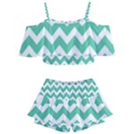 Chevron Pattern Gifts Kids  Off Shoulder Skirt Bikini