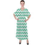 Chevron Pattern Gifts V-Neck Boho Style Maxi Dress