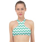 Chevron Pattern Gifts High Neck Bikini Top