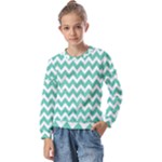 Chevron Pattern Gifts Kids  Long Sleeve Tee with Frill 