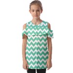 Chevron Pattern Gifts Fold Over Open Sleeve Top