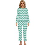 Chevron Pattern Gifts Womens  Long Sleeve Lightweight Pajamas Set