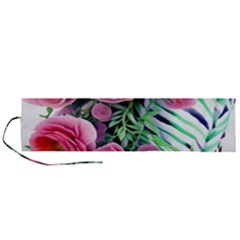 Adorned Watercolor Flowers Roll Up Canvas Pencil Holder (l) by GardenOfOphir