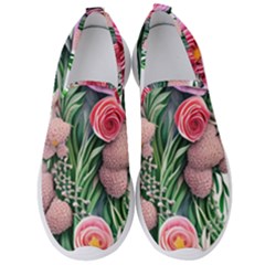 Brilliant Blushing Blossoms Men s Slip On Sneakers