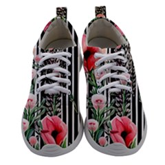 Tropical Paradise - Watercolor Botanical Flowers Women Athletic Shoes by GardenOfOphir