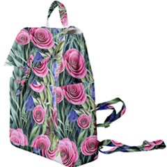 Attention-getting Watercolor Flowers Buckle Everyday Backpack by GardenOfOphir
