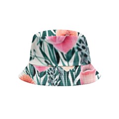 Cheerful Watercolors – Flowers Botanical Inside Out Bucket Hat (kids) by GardenOfOphir