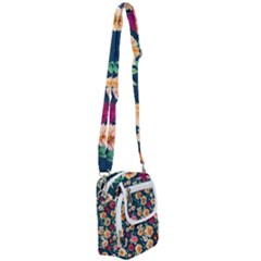 Charming Foliage – Watercolor Flowers Botanical Shoulder Strap Belt Bag by GardenOfOphir