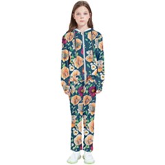 Charming Foliage – Watercolor Flowers Botanical Kids  Tracksuit by GardenOfOphir