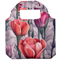 Color-infused Watercolor Flowers Foldable Grocery Recycle Bag by GardenOfOphir