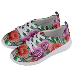 Captivating Watercolor Flowers Women s Lightweight Sports Shoes by GardenOfOphir