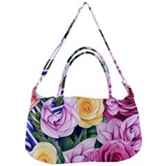Cherished Watercolor Flowers Removal Strap Handbag by GardenOfOphir