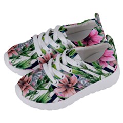 Sumptuous Watercolor Flowers Kids  Lightweight Sports Shoes by GardenOfOphir