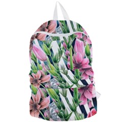 Sumptuous Watercolor Flowers Foldable Lightweight Backpack by GardenOfOphir