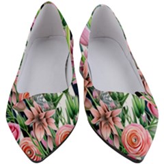 Sumptuous Watercolor Flowers Women s Block Heels  by GardenOfOphir