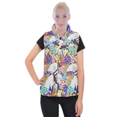 Digital Paper Scrapbooking Abstract Women s Button Up Vest by Ravend