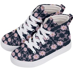 Flowers Daisies Spring Summer Bloom Botanical Kids  Hi-top Skate Sneakers by Ravend