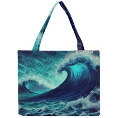 Ai Generated Waves Ocean Sea Tsunami Nautical Fantasy Mini Tote Bag