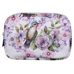Hummingbird In Floral Heart Make Up Pouch (small) by augustinet
