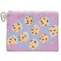 Cookies Chocolate Chips Chocolate Cookies Sweets Canvas Cosmetic Bag (xxl) by Ravend