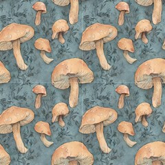  fungus Among Us  Cottagecore Fabric by GardenOfOphir