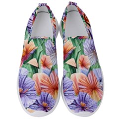 Amazing Watercolor Flowers Men s Slip On Sneakers by GardenOfOphir