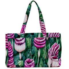 Attractive Watercolor Flowers Canvas Work Bag by GardenOfOphir
