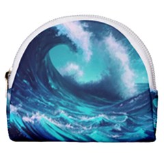 Tsunami Tidal Wave Ocean Waves Sea Nature Water Horseshoe Style Canvas Pouch