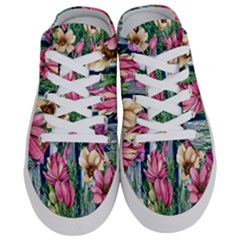 Big And Bright Watercolor Flowers Half Slippers by GardenOfOphir