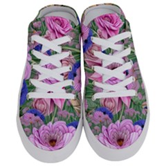 Broken And Budding Watercolor Flowers Half Slippers by GardenOfOphir