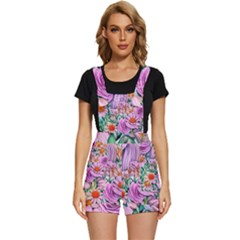 Bright And Brilliant Bouquet Short Overalls by GardenOfOphir