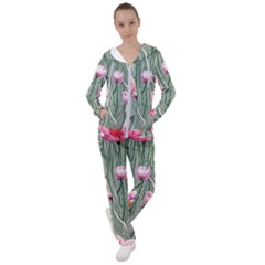 Pure And Radiant Watercolor Flowers Women s Tracksuit by GardenOfOphir