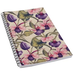 Flowers Pattern Decorative Wallpaper Scrapbooking 5 5  X 8 5  Notebook