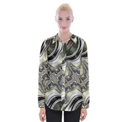 Fractal Background Pattern Texture Abstract Design Art Womens Long Sleeve Shirt
