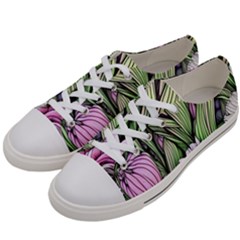 Sumptuous Watercolor Flowers Women s Low Top Canvas Sneakers by GardenOfOphir