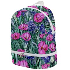 Cherished Watercolor Flowers Zip Bottom Backpack by GardenOfOphir