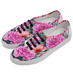 Color-infused Watercolor Flowers Women s Classic Low Top Sneakers by GardenOfOphir