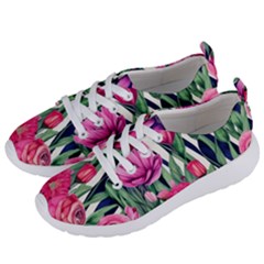 Classy Botanicals – Watercolor Flowers Botanical Women s Lightweight Sports Shoes