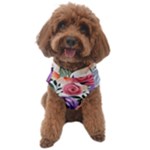 Country-chic Watercolor Flowers Dog Sweater